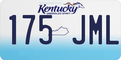 KY license plate 175JML