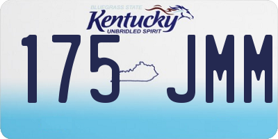 KY license plate 175JMM