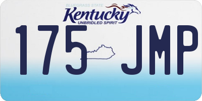 KY license plate 175JMP