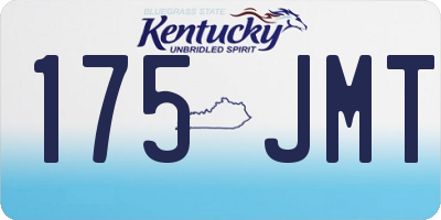 KY license plate 175JMT
