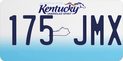 KY license plate 175JMX