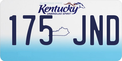 KY license plate 175JND