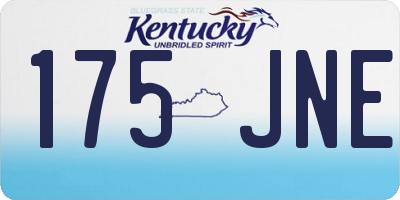 KY license plate 175JNE