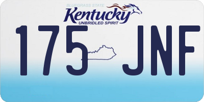 KY license plate 175JNF