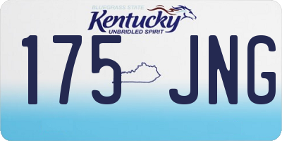 KY license plate 175JNG
