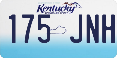 KY license plate 175JNH