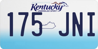 KY license plate 175JNI
