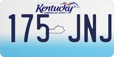 KY license plate 175JNJ