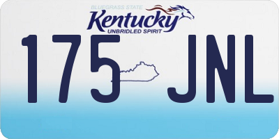 KY license plate 175JNL