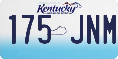 KY license plate 175JNM