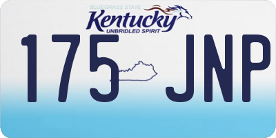 KY license plate 175JNP