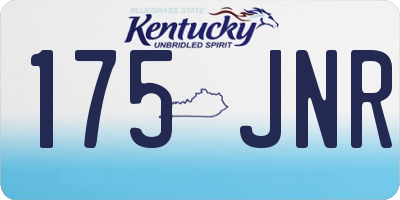 KY license plate 175JNR