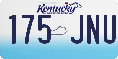 KY license plate 175JNU