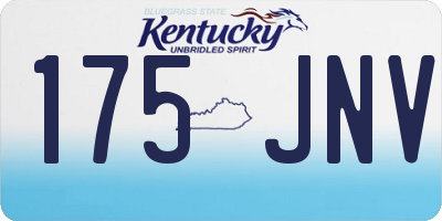 KY license plate 175JNV