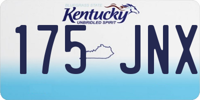 KY license plate 175JNX