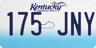 KY license plate 175JNY