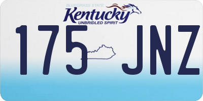 KY license plate 175JNZ