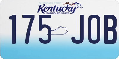 KY license plate 175JOB