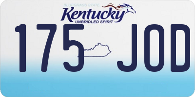 KY license plate 175JOD