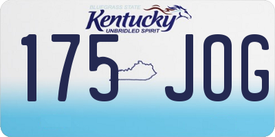 KY license plate 175JOG