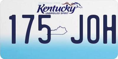 KY license plate 175JOH
