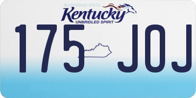 KY license plate 175JOJ