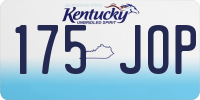 KY license plate 175JOP