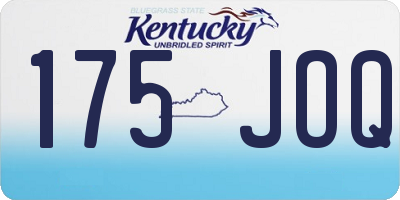 KY license plate 175JOQ
