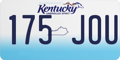 KY license plate 175JOU