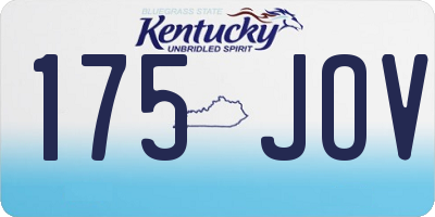 KY license plate 175JOV
