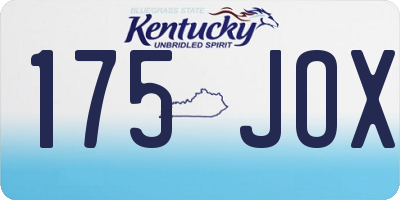 KY license plate 175JOX