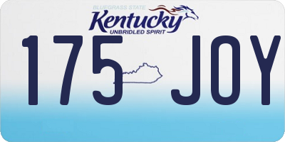KY license plate 175JOY