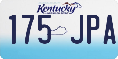 KY license plate 175JPA