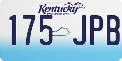 KY license plate 175JPB
