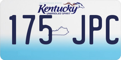 KY license plate 175JPC