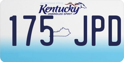 KY license plate 175JPD