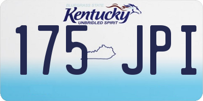KY license plate 175JPI