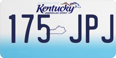 KY license plate 175JPJ