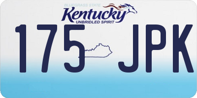 KY license plate 175JPK