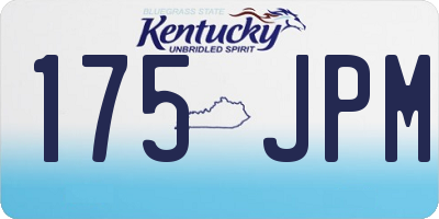 KY license plate 175JPM