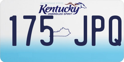 KY license plate 175JPQ