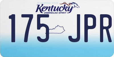 KY license plate 175JPR