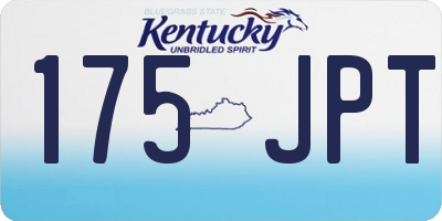KY license plate 175JPT