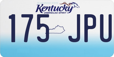 KY license plate 175JPU