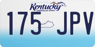 KY license plate 175JPV
