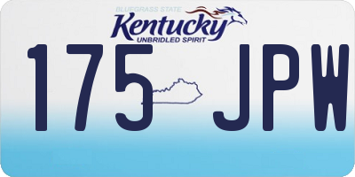 KY license plate 175JPW
