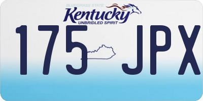 KY license plate 175JPX