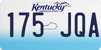 KY license plate 175JQA