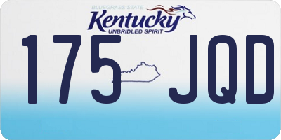KY license plate 175JQD