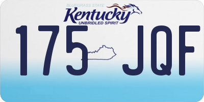 KY license plate 175JQF